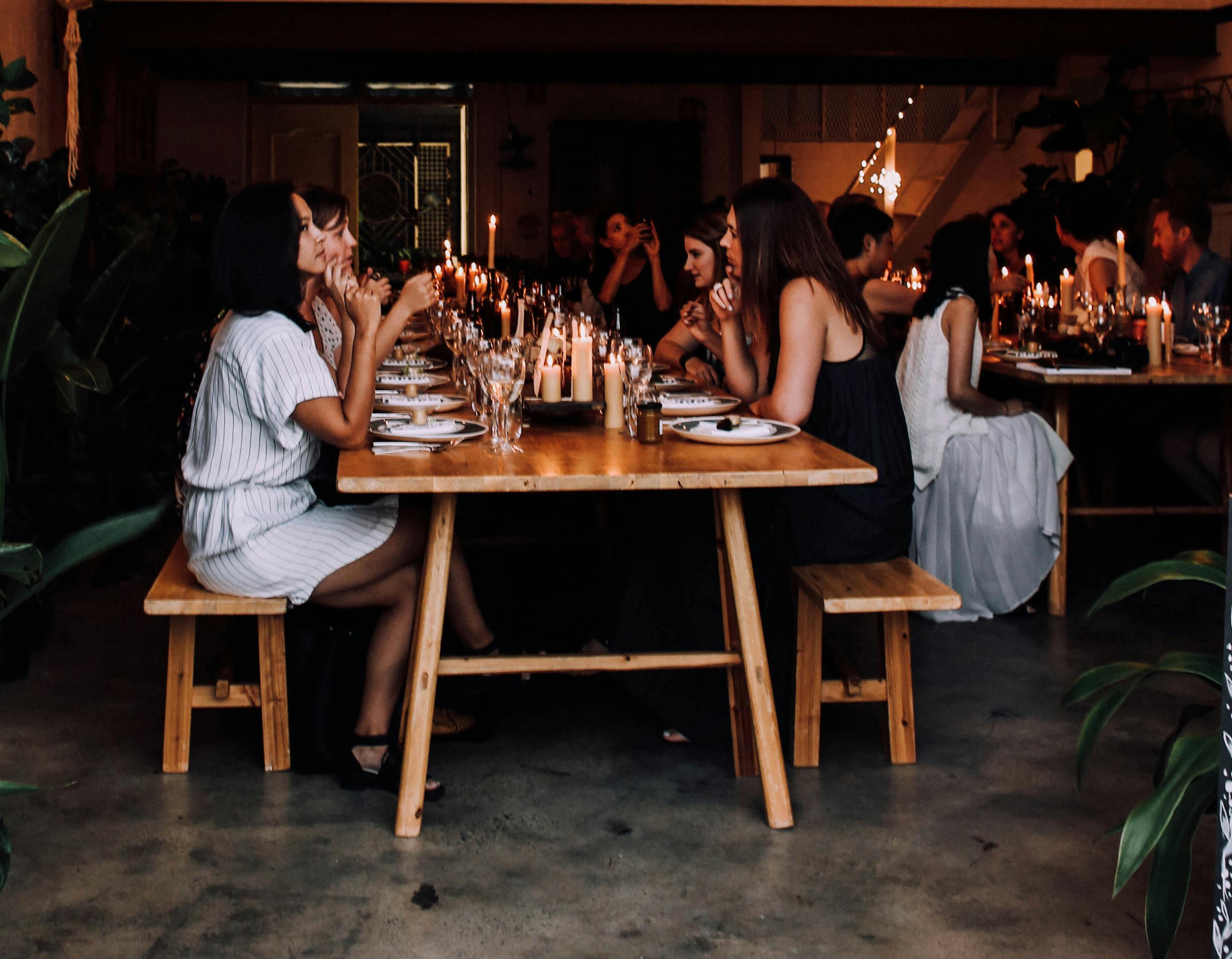 Interior of Hungry Guys Kitchen with people waiting and talking